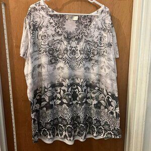 🐻❤Size 3X(26/28W) - Terra & Sky - Light To Dark Ombre Wing Sleeve Knit Pullover